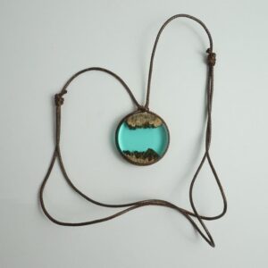 Blue Ocean – Resin Wood Necklace